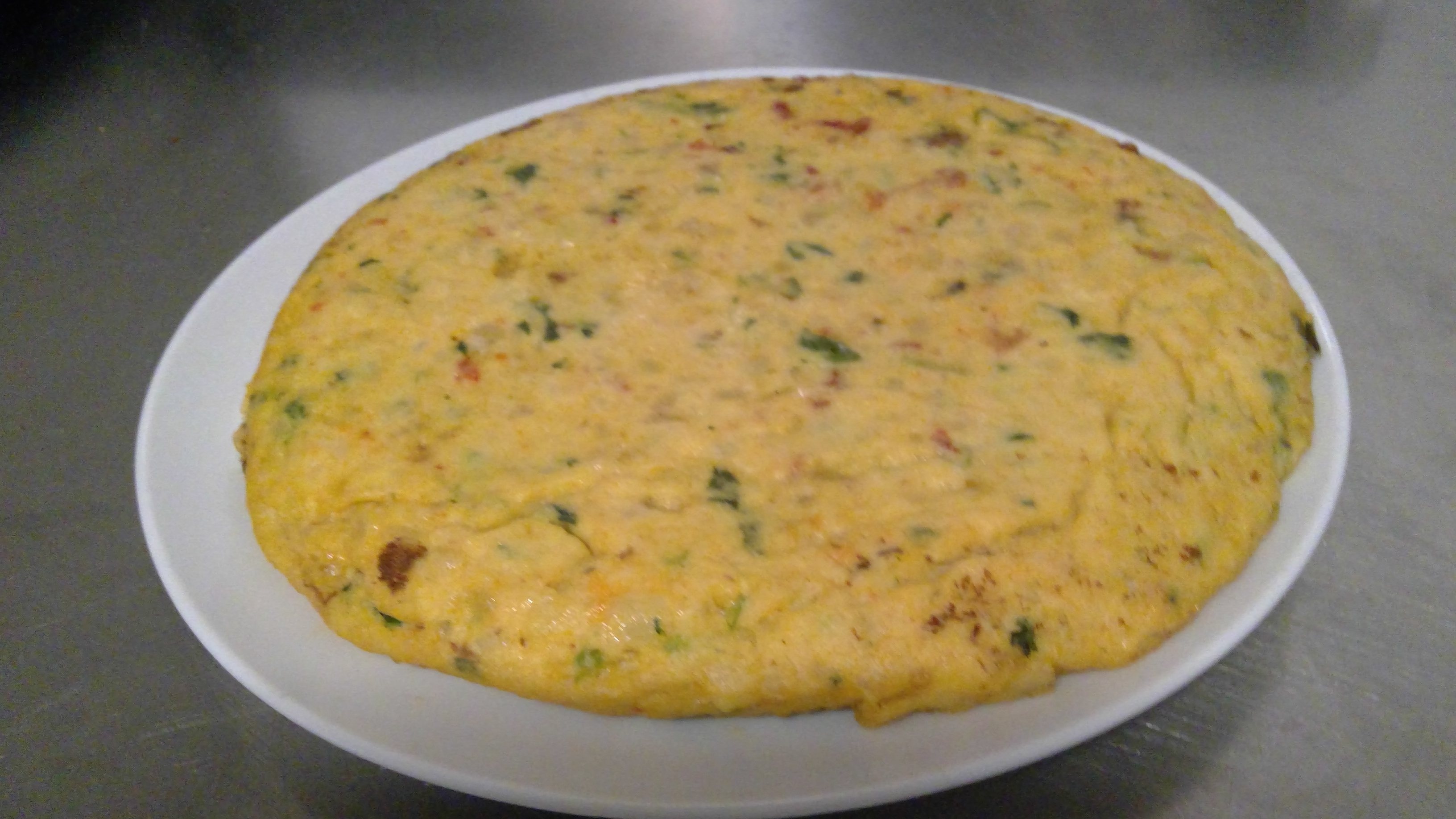 Tortilla chorizo y espinacas